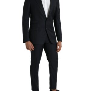 Dolce & Gabbana Dark Blue Wool NAPOLI Formal 2 Piece Suit