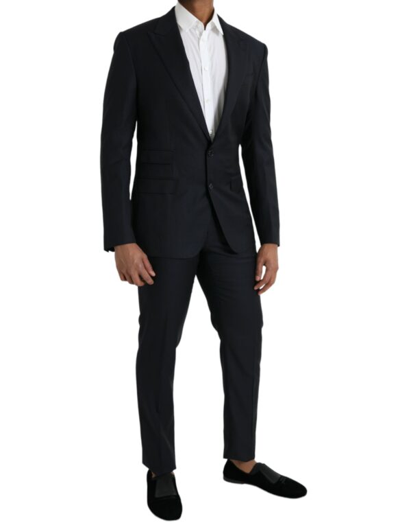 Dolce & Gabbana Dark Blue Wool NAPOLI Formal 2 Piece Suit - Image 2