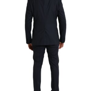 Dolce & Gabbana Dark Blue MARTINI Wool Formal 3 Piece Suit