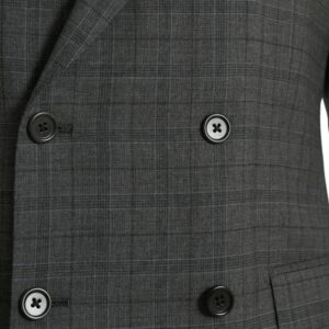 Dolce & Gabbana Gray Plaid Wool MARTINI Formal 2 Piece Suit