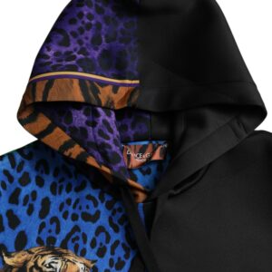 Dolce & Gabbana Multicolor Tiger Hooded Sweatshirt Sweater