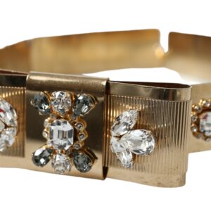 Dolce & Gabbana Gold-Tone Crystal Embellished Waist Belt