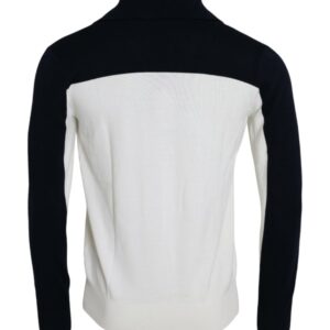 Dolce & Gabbana White Black SICILIA Henley Shirt Pullover Sweater