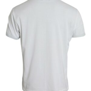 Dolce & Gabbana White Cotton Round Neck Short Sleeve T-shirt