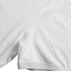 Dolce & Gabbana White Cotton Round Neck Short Sleeve T-shirt