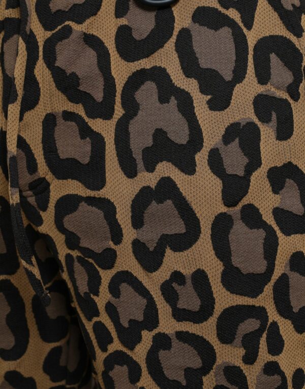 Dolce & Gabbana Brown Leopard Print Polyester Jogger Pants - Image 4