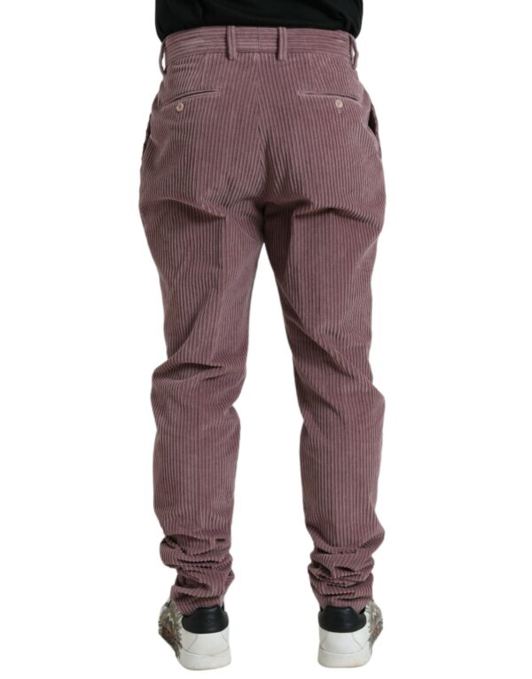 Dolce & Gabbana Purple Corduroy Cotton Stretch Skinny Pants - Image 2