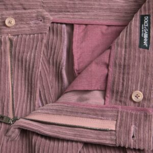 Dolce & Gabbana Purple Corduroy Cotton Stretch Skinny Pants