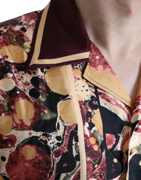 Dolce & Gabbana Multicolor Button Down Silk Shirt - Image 4