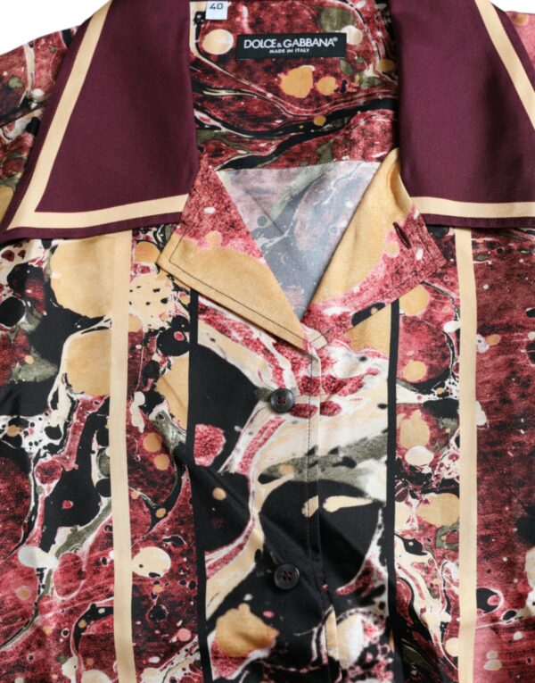 Dolce & Gabbana Multicolor Button Down Silk Shirt - Image 5