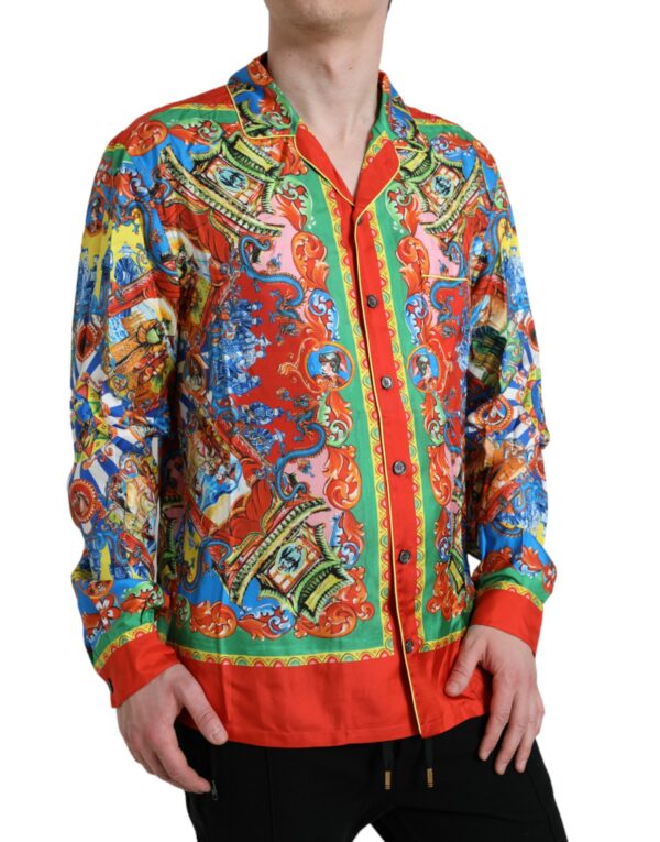 Dolce & Gabbana Multicolor Patterned Button Down Casual Shirt - Image 2