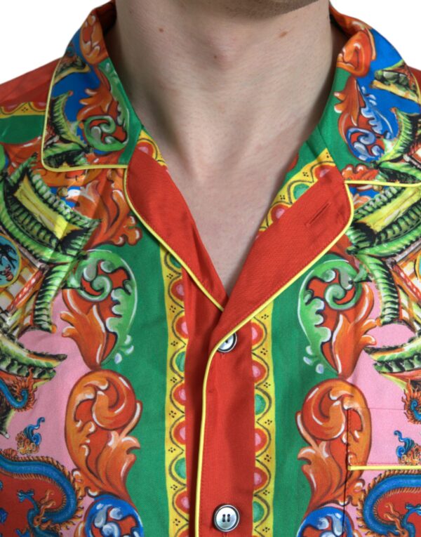 Dolce & Gabbana Multicolor Patterned Button Down Casual Shirt - Image 4