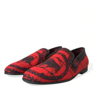 Dolce & Gabbana Torero-Inspired Luxe Red & Black Loafers