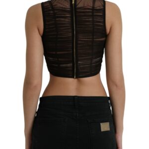 Dolce & Gabbana Embellished Cropped Sleeveless Top