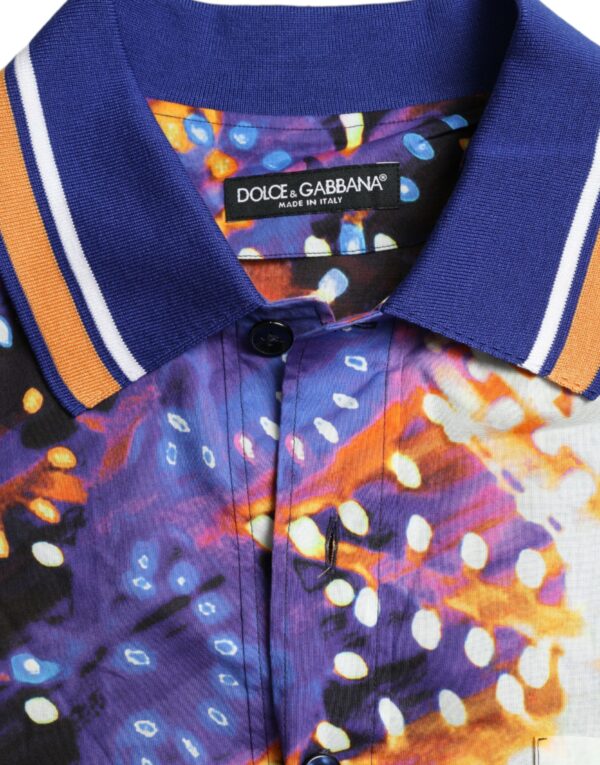 Dolce & Gabbana Multicolor Luminarie Print Cotton Casual Shirt - Image 6