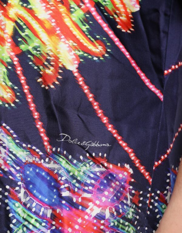 Dolce & Gabbana Multicolor Luminarie Silk Casual Shirt - Image 6