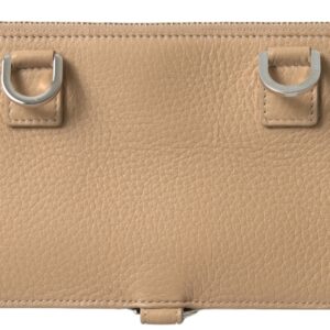 Dolce & Gabbana Elegant Beige Leather Wallet with Detachable Strap