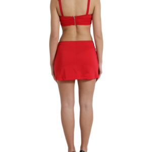 Dolce & Gabbana Exquisite Red Cut Out Bodycon Mini Dress