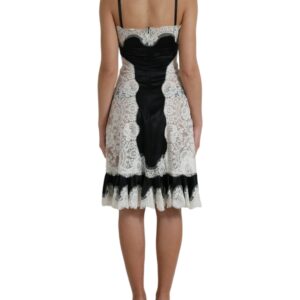 Dolce & Gabbana Elegant Silk Blend A-Line Lace Dress