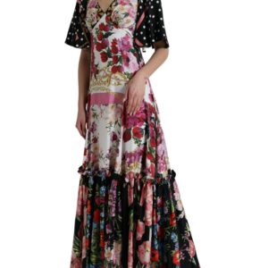 Dolce & Gabbana Elegant Floral Silk Maxi Dress