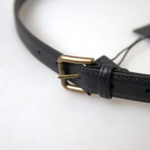 Dolce & Gabbana Elegant Black Italian Leather Belt