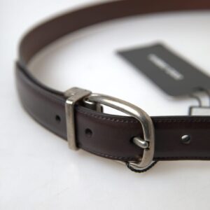 Dolce & Gabbana Elegant Leather Belt with Metal Buckle