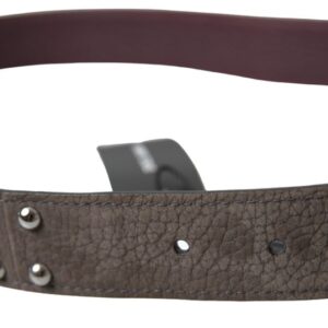 Dolce & Gabbana Elegant Brown Leather Belt with Metal Buckle