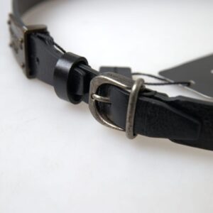 Dolce & Gabbana Elegant Black Leather Belt – Metal Buckle Closure