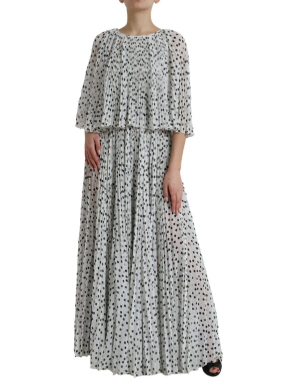 Dolce & Gabbana Elegant Polka Dots Maxi Dress - Image 2