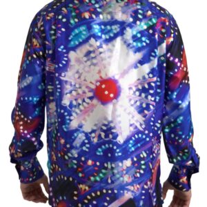 Dolce & Gabbana Psychedelic Print Silk Pajama Shirt