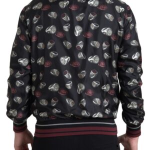 Dolce & Gabbana Elegant Silk Crewneck Pullover – Black Multicolor