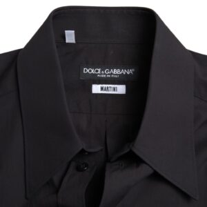 Dolce & Gabbana Elegant Slim Fit Black Cotton Dress Shirt