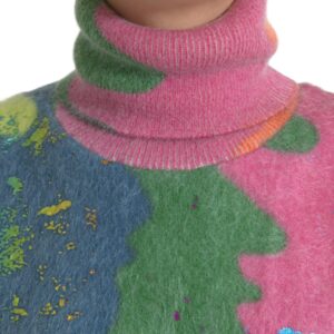 Dolce & Gabbana Multicolor Mohair Turtleneck Casual Sweater