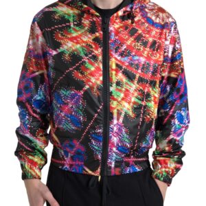 Dolce & Gabbana Multicolor Full Zip Hooded Sweater