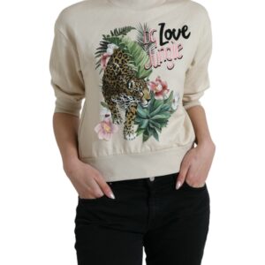 Dolce & Gabbana Elegant Jungle Print Crewneck Sweater