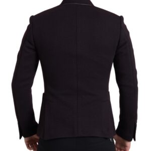 Dolce & Gabbana Elegant Purple Double Breasted Wool Blazer