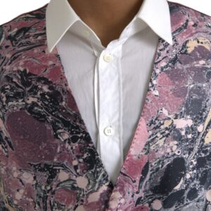 Dolce & Gabbana Multicolor Galaxy Silk Waistcoat Formal Vest