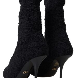 Dolce & Gabbana Elegant Virgin Wool Mid Calf Boots