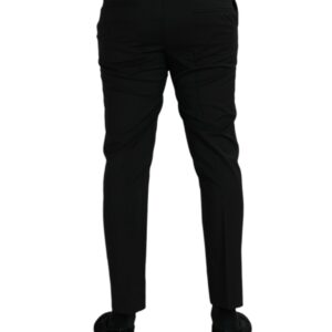 Dolce & Gabbana Black Wool SlimFit Dress Formal Pants