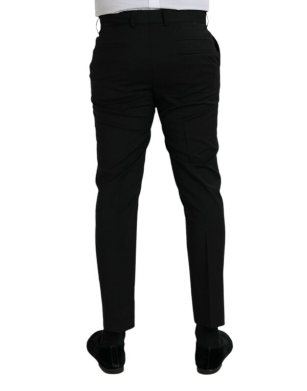 Dolce & Gabbana Black Wool SlimFit Dress Formal Pants - Image 3