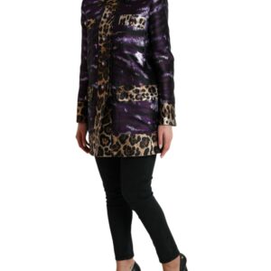 Dolce & Gabbana Exquisite Jacquard Trench With Tiger Motif