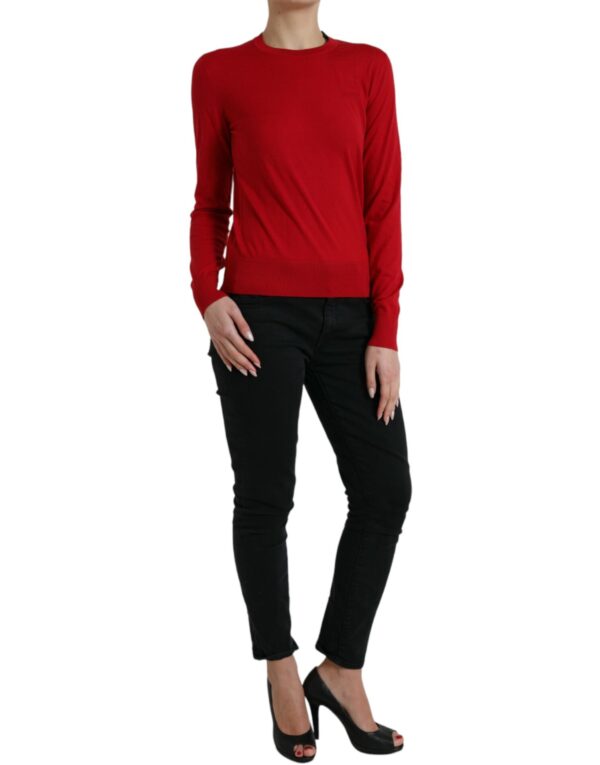 Dolce & Gabbana Radiant Red Wool Pullover Sweater - Image 2