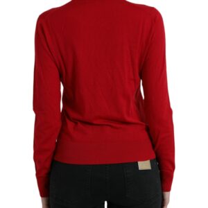 Dolce & Gabbana Radiant Red Wool Pullover Sweater