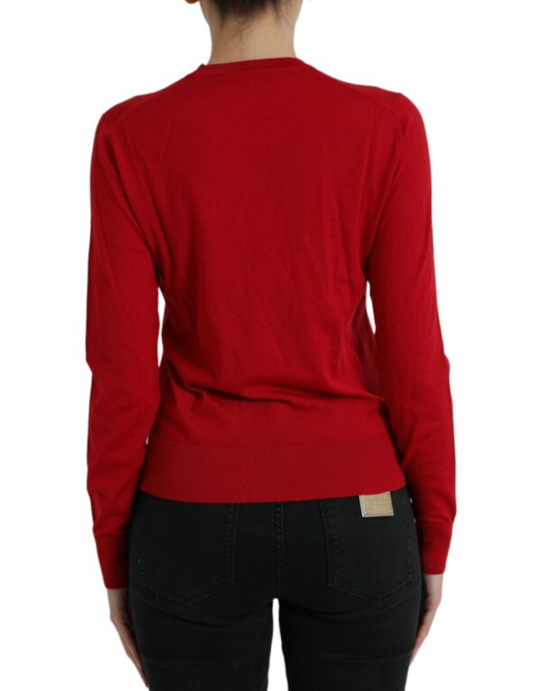 Dolce & Gabbana Radiant Red Wool Pullover Sweater - Image 3