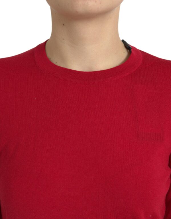 Dolce & Gabbana Radiant Red Wool Pullover Sweater - Image 4