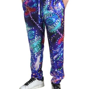 Dolce & Gabbana Multicolor Silk Jogger Pants