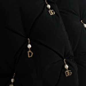 Dolce & Gabbana Elegant Quilted Jacket with Pearl Embellishment