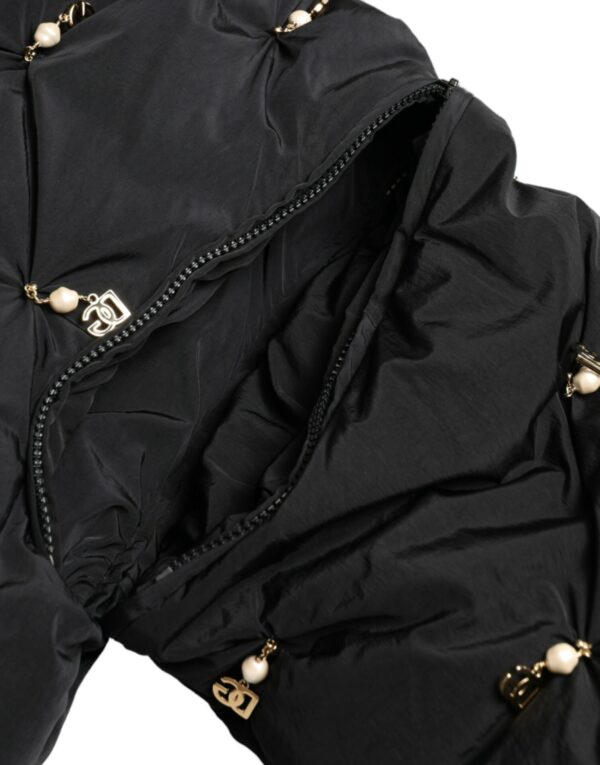 Dolce & Gabbana Elegant Quilted Jacket with Pearl Embellishment - Image 3