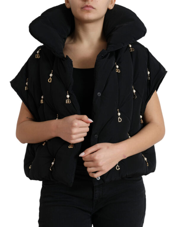 Dolce & Gabbana Elegant Quilted Jacket with Pearl Embellishment - Image 2