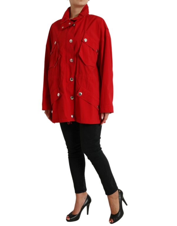 Dolce & Gabbana Elegant Red Long Sleeve Jacket - Image 2